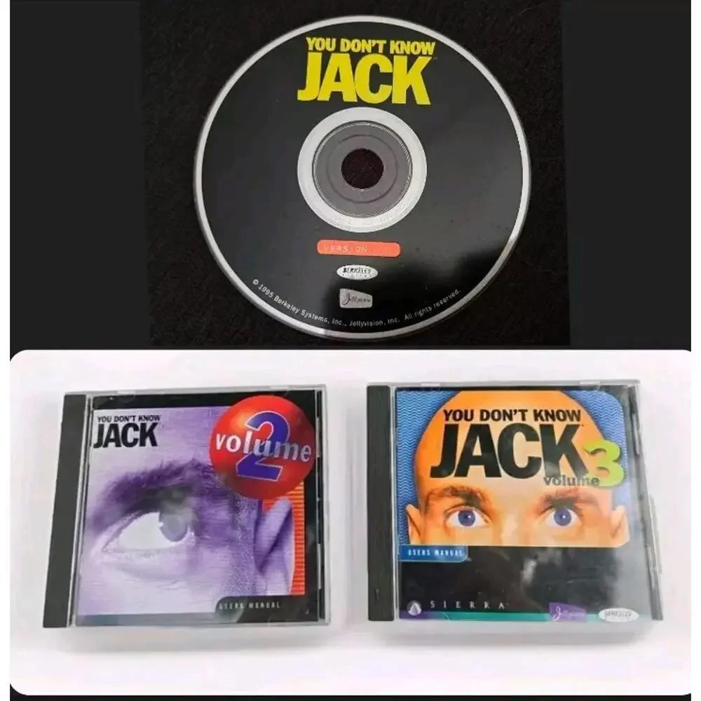 You Dont Know Jack Volumes 1, 2 & 3 PC CD ROM Vintage Trivia Games Lot Of 3 Game